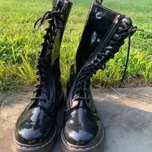 Dr Martens Double Zipper Tall Black Boot - Size 11